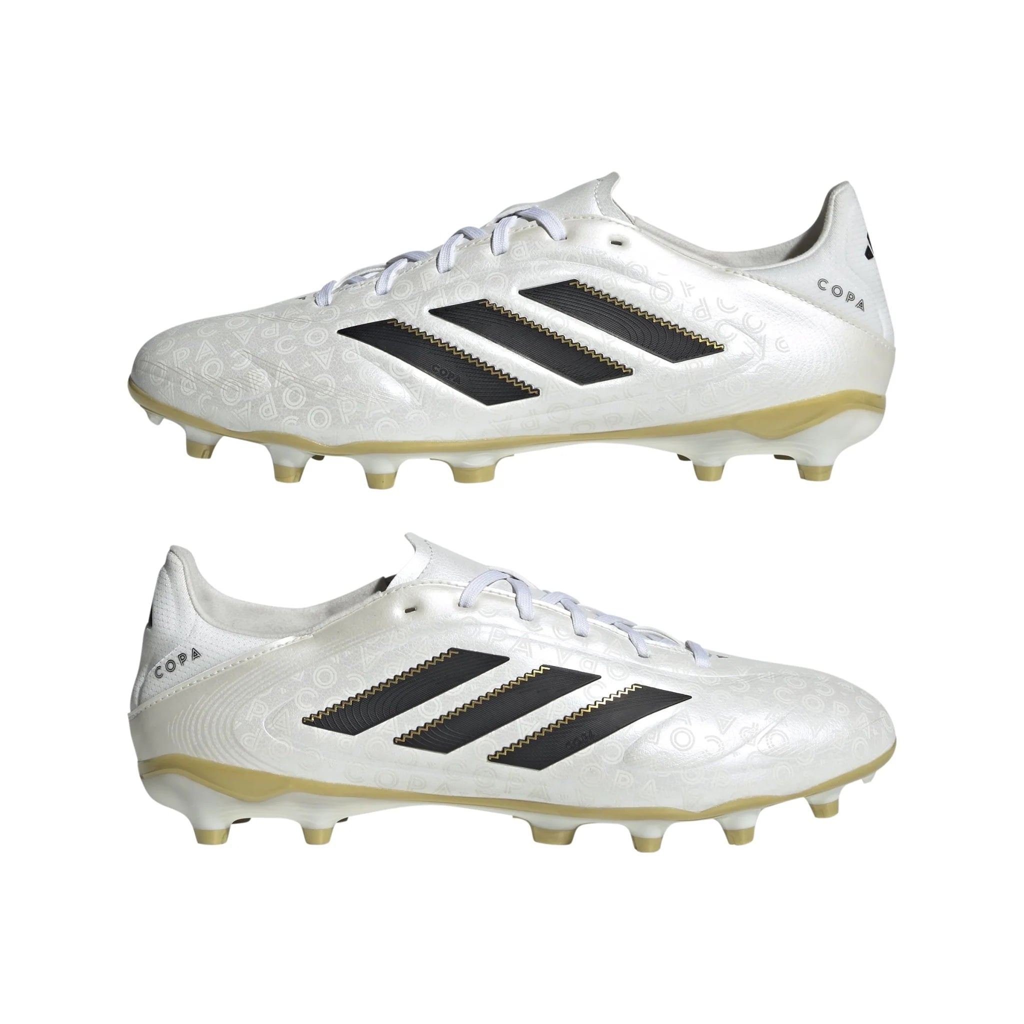 adidas Copa Pure 3 League Firm Multi Ground Boots White Black Gold