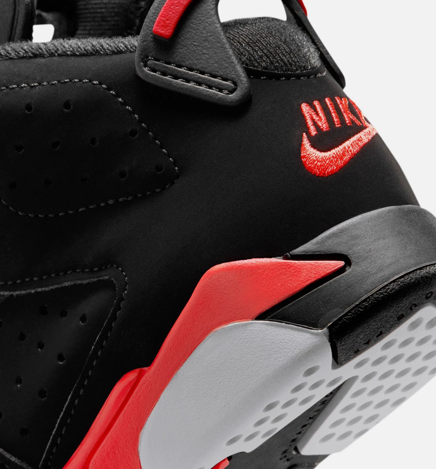 Air Jordan 6 Retro Infrared Salesman Preschool Lifestyle Shoe Black Light Crimson