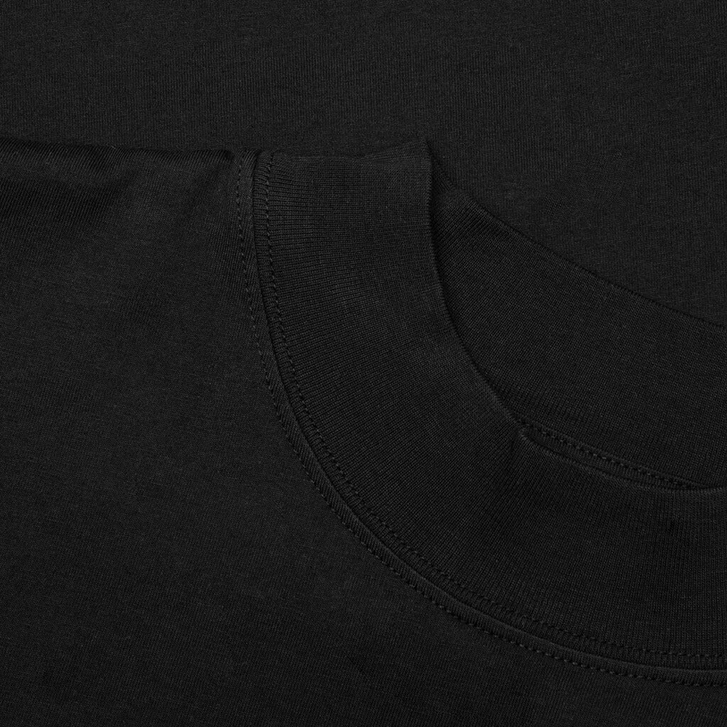 Mock Neck T Shirt Black