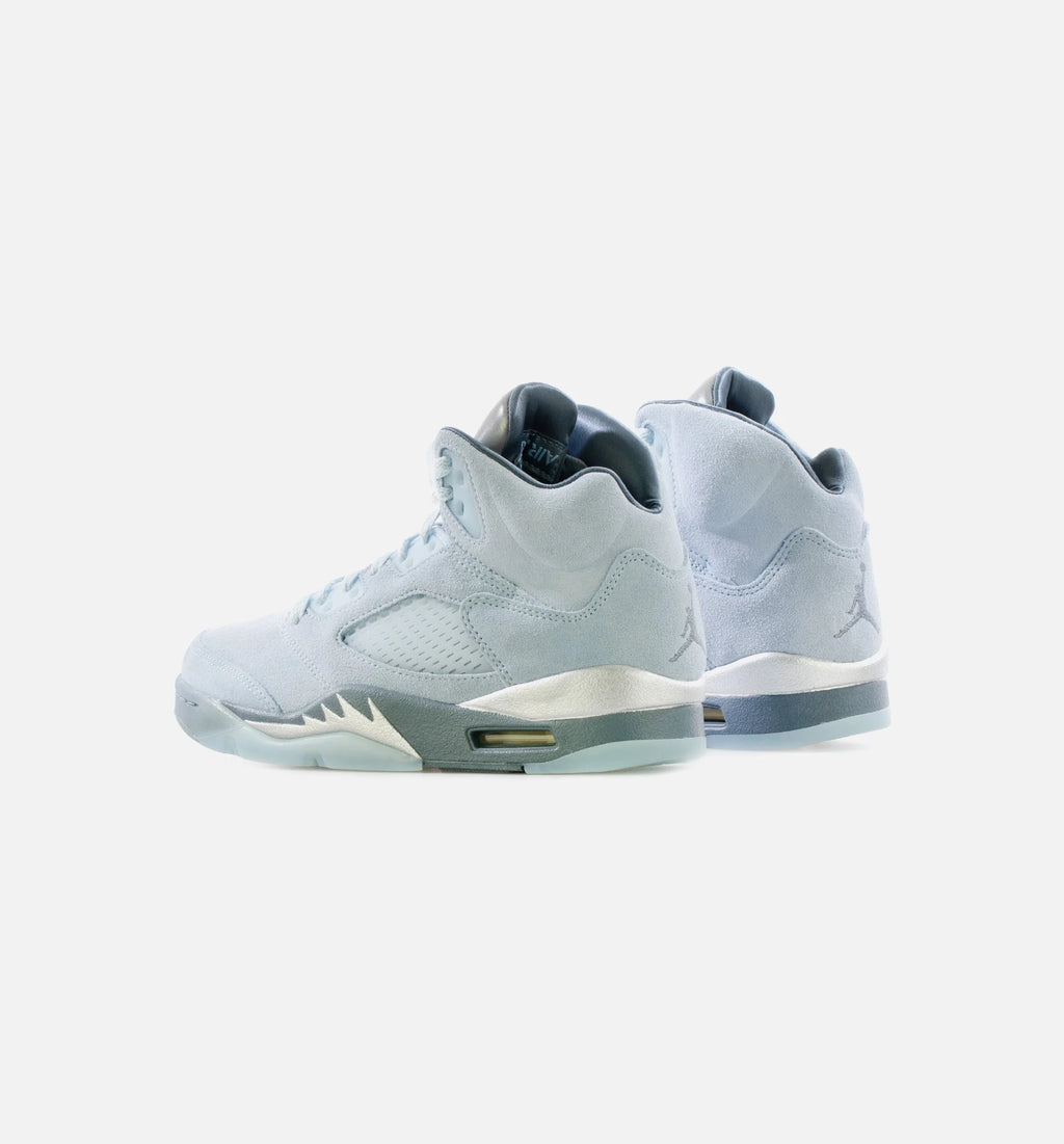 Air Jordan 5 Retro Bluebird Womens Lifestyle Shoe Photo Blue Football Grey Metallic Silver White Limit One Per Customer