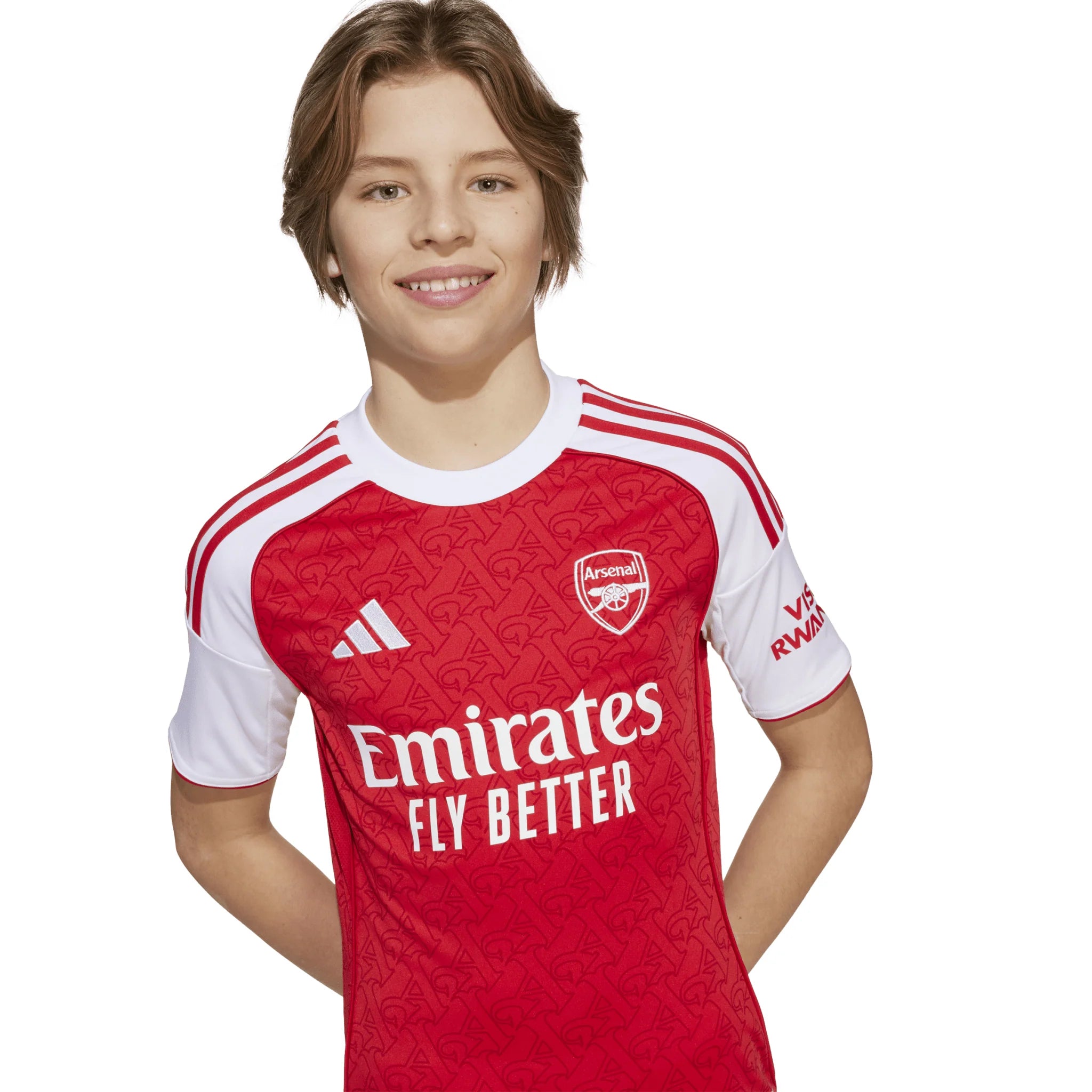 adidas Youth Arsenal Home Jersey 25 26 Scarlet White