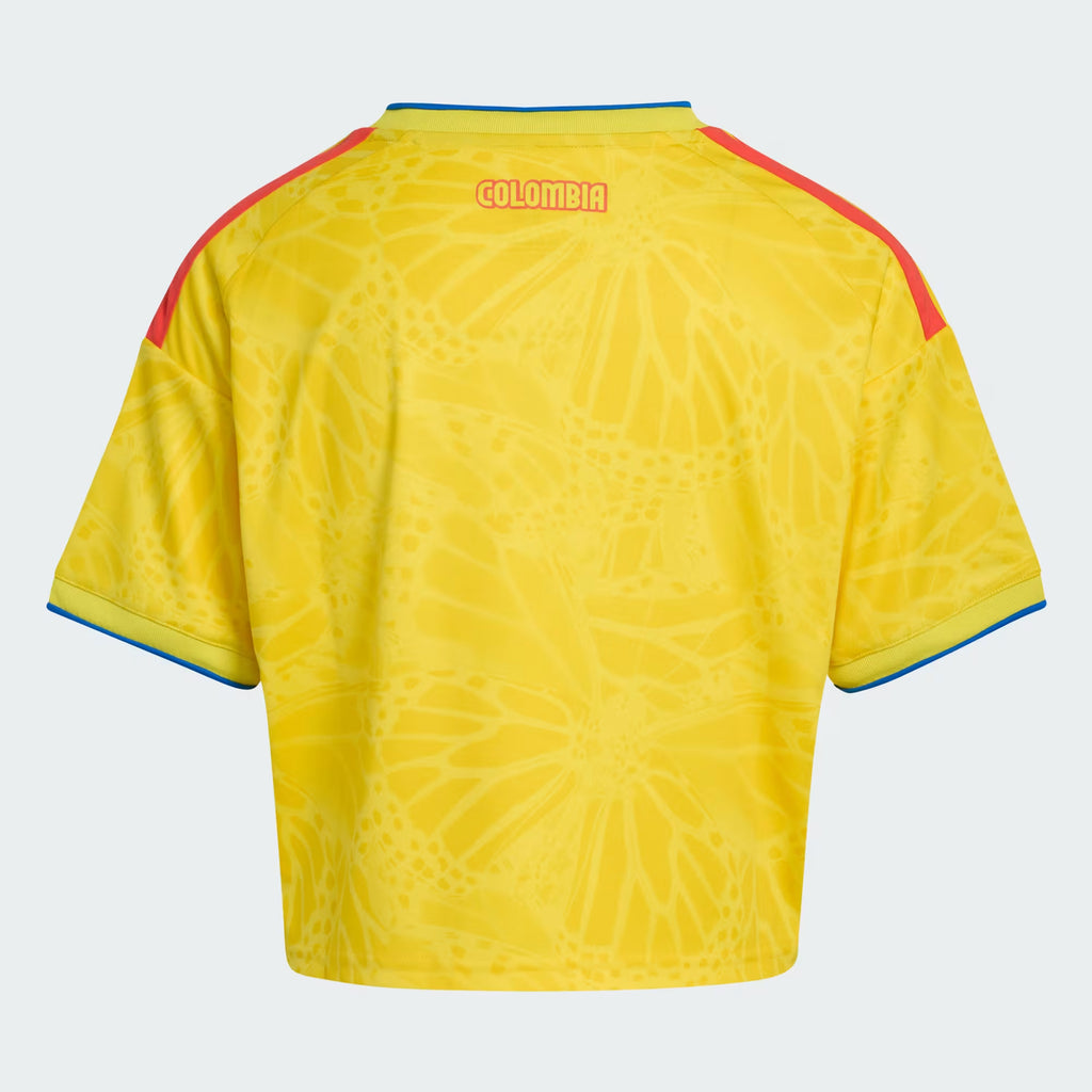 adidas Colombia Home Cropped Womens Soccer Jersey 26 Yellow