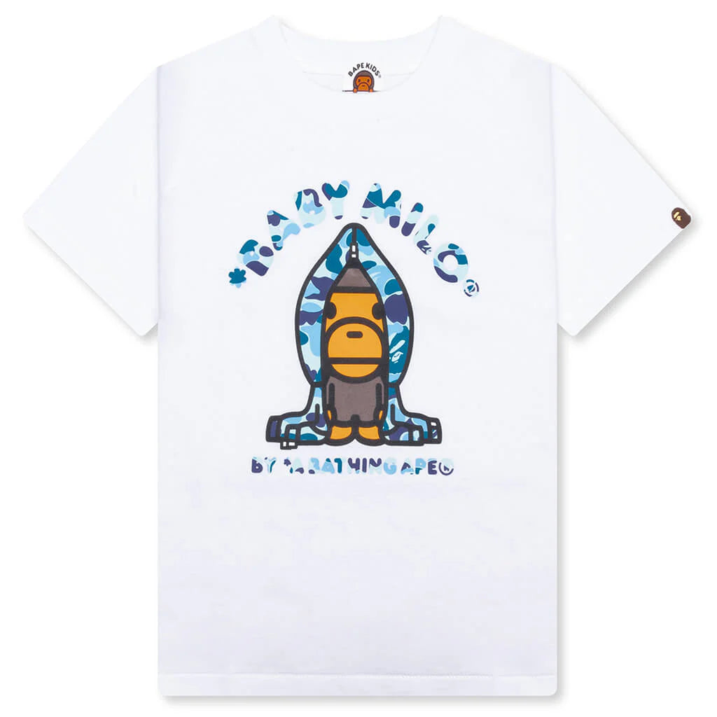 Kids ABC Camo Milo Hoodie Tee White Black