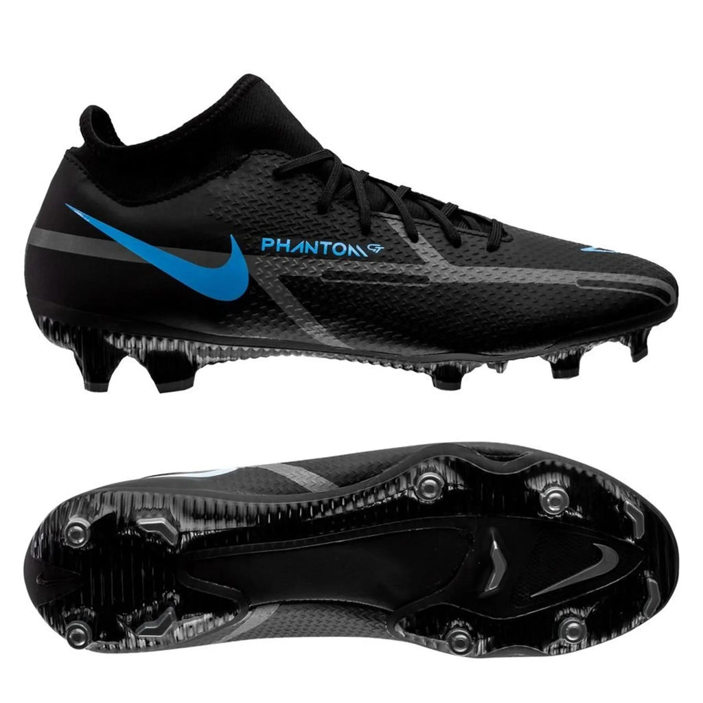 Nike Phantom GT2 Academy DF MG Multi Ground Soccer Cleats Black Iron Grey