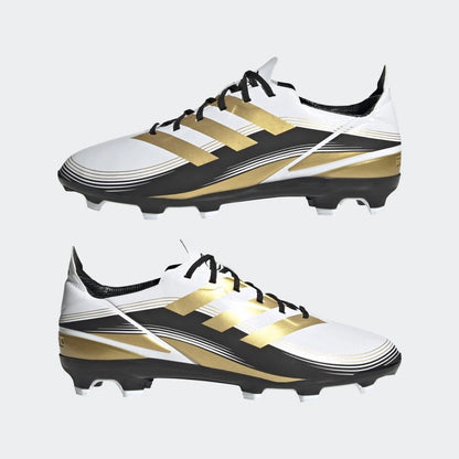 adidas Kids Game Mode FG J Firm Ground Soccer Cleats White Gold Black