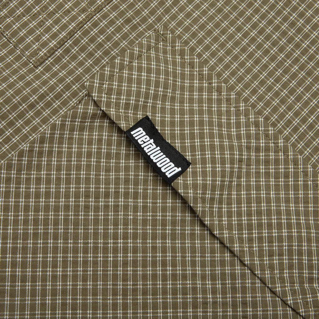 Plaid Tactical Overshirt Green White