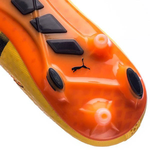 PUMA Evopower Vigor 1 FG Firm Ground Soccer Cleats Ultra Yellow Peacoat