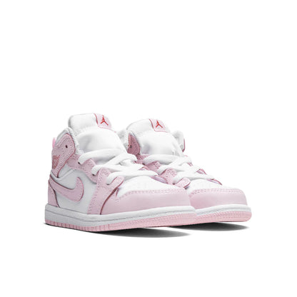 Jordan 1 Mid TD Pink Foam White Fire Red