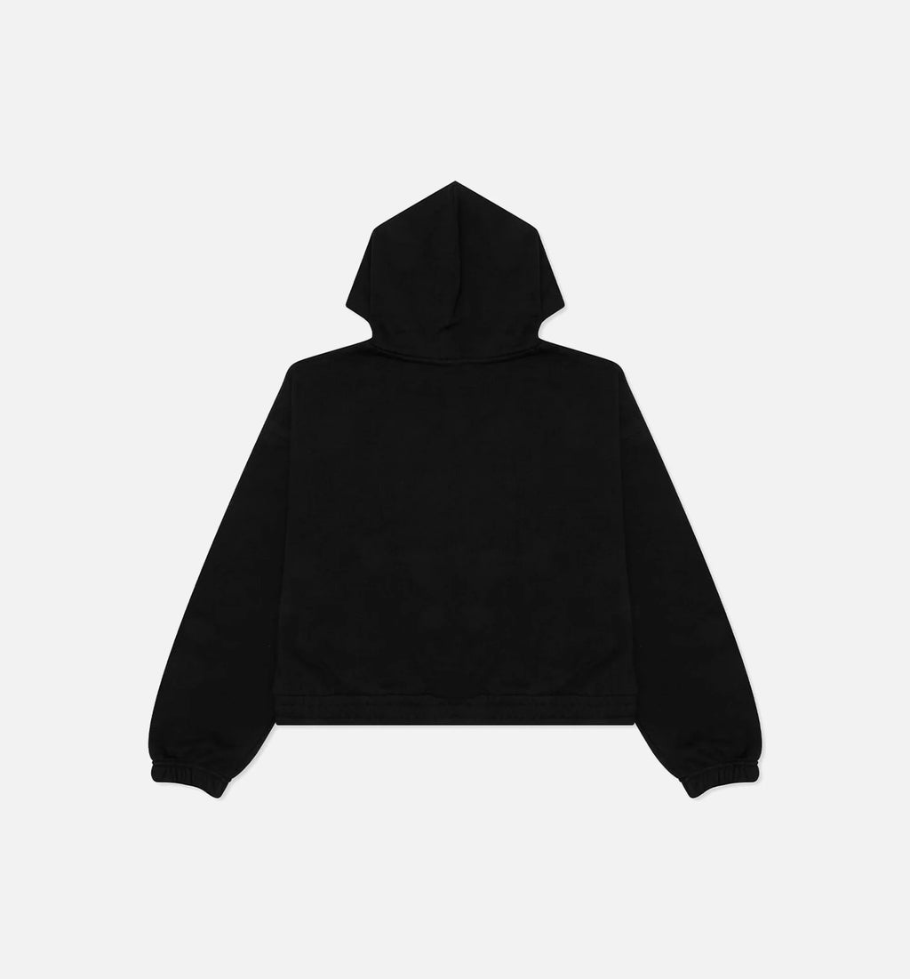 Esentials Fleece Hoodie Womens Hoodie Black Red