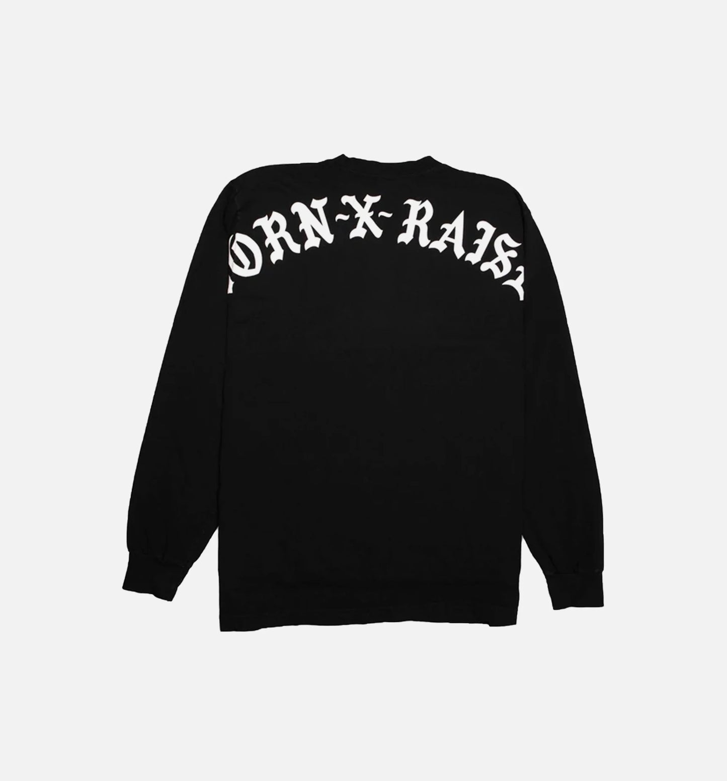 Backside Long Sleeve Mens T Shirt Black
