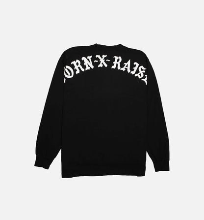 Backside Long Sleeve Mens T Shirt Black