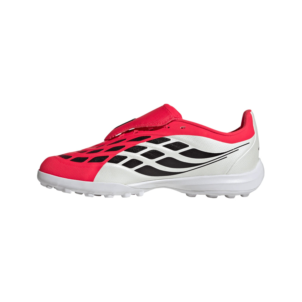 adidas Predator League Fold Over Tongue TF Turf Youth Soccer Cleats Red Black White