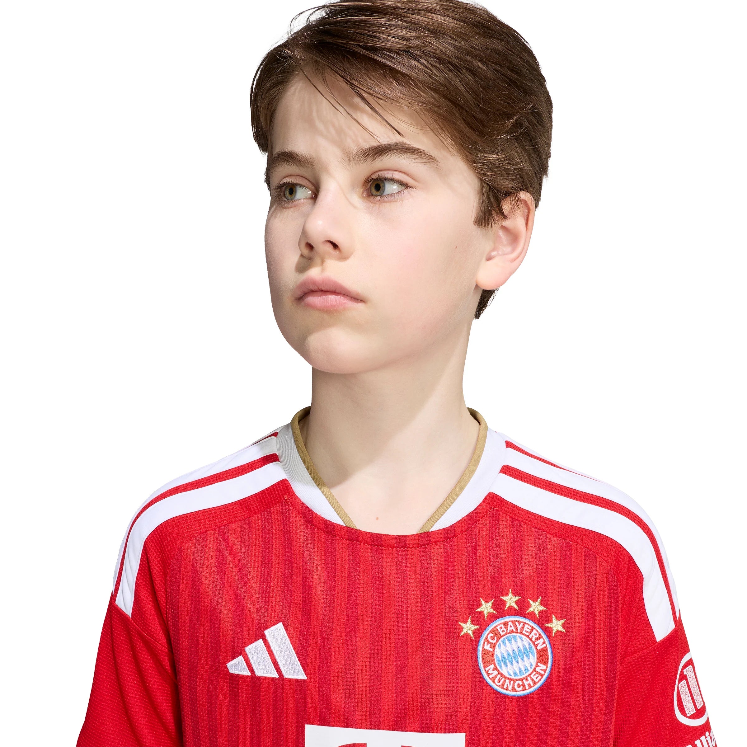 adidas FC Bayern Munich Home Youth Soccer Jersey 26 27 Scarlet White