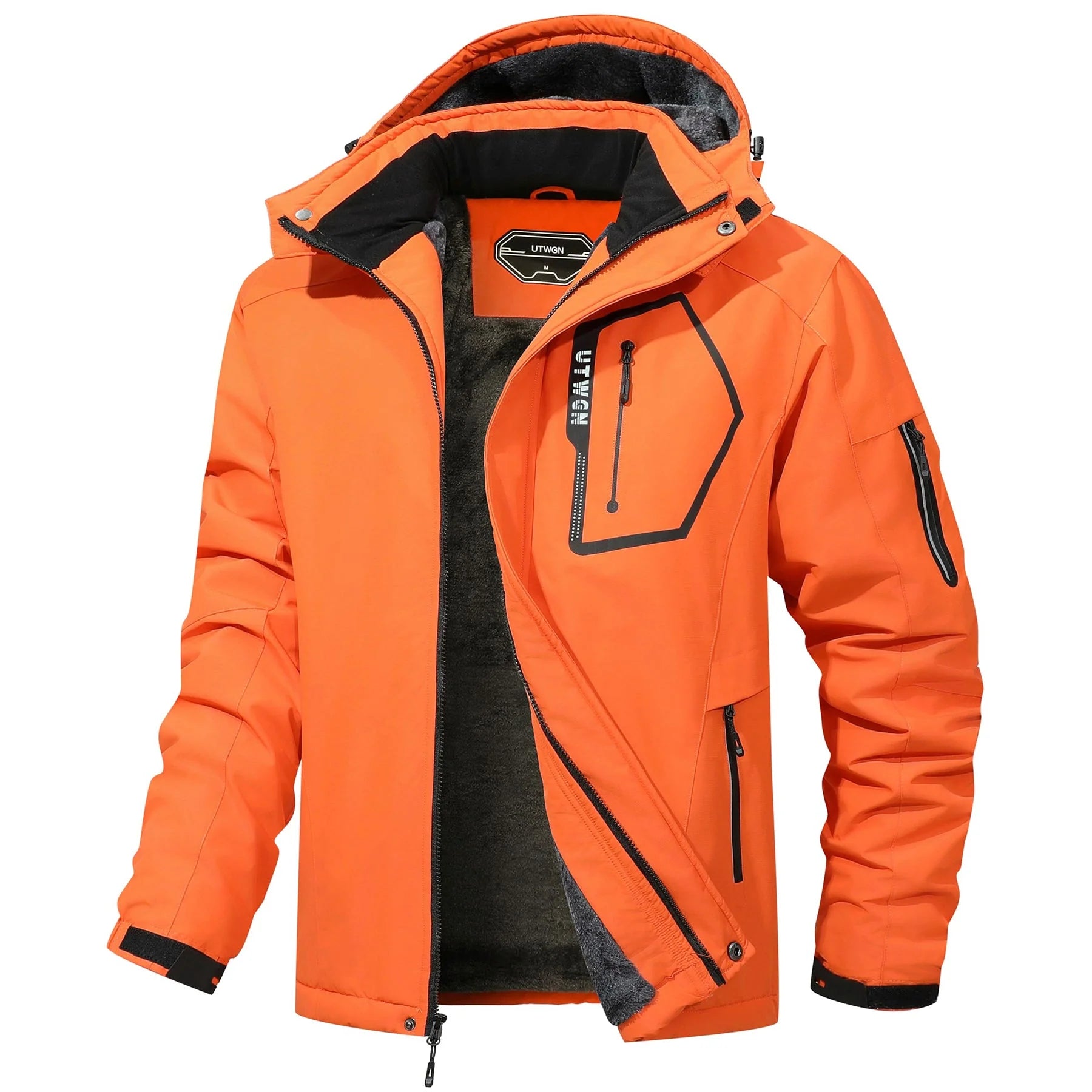 Mens Orange Skiing Jackets