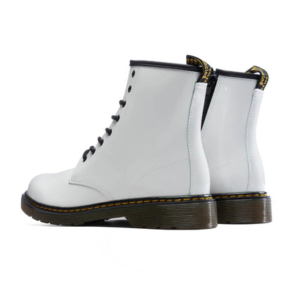 Youth 1460 Patent Leather Boots White Patent Lamper