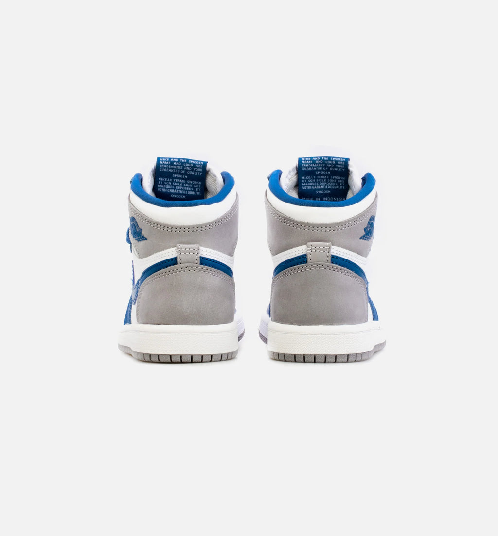 Air Jordan 1 High OG True Blue Preschool Lifestyle Shoe Blue White Free Shipping