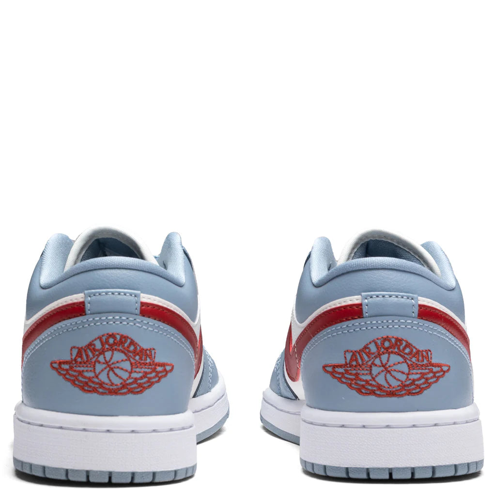 Womens Air Jordan 1 Low Sail Dune Red Blue Grey White
