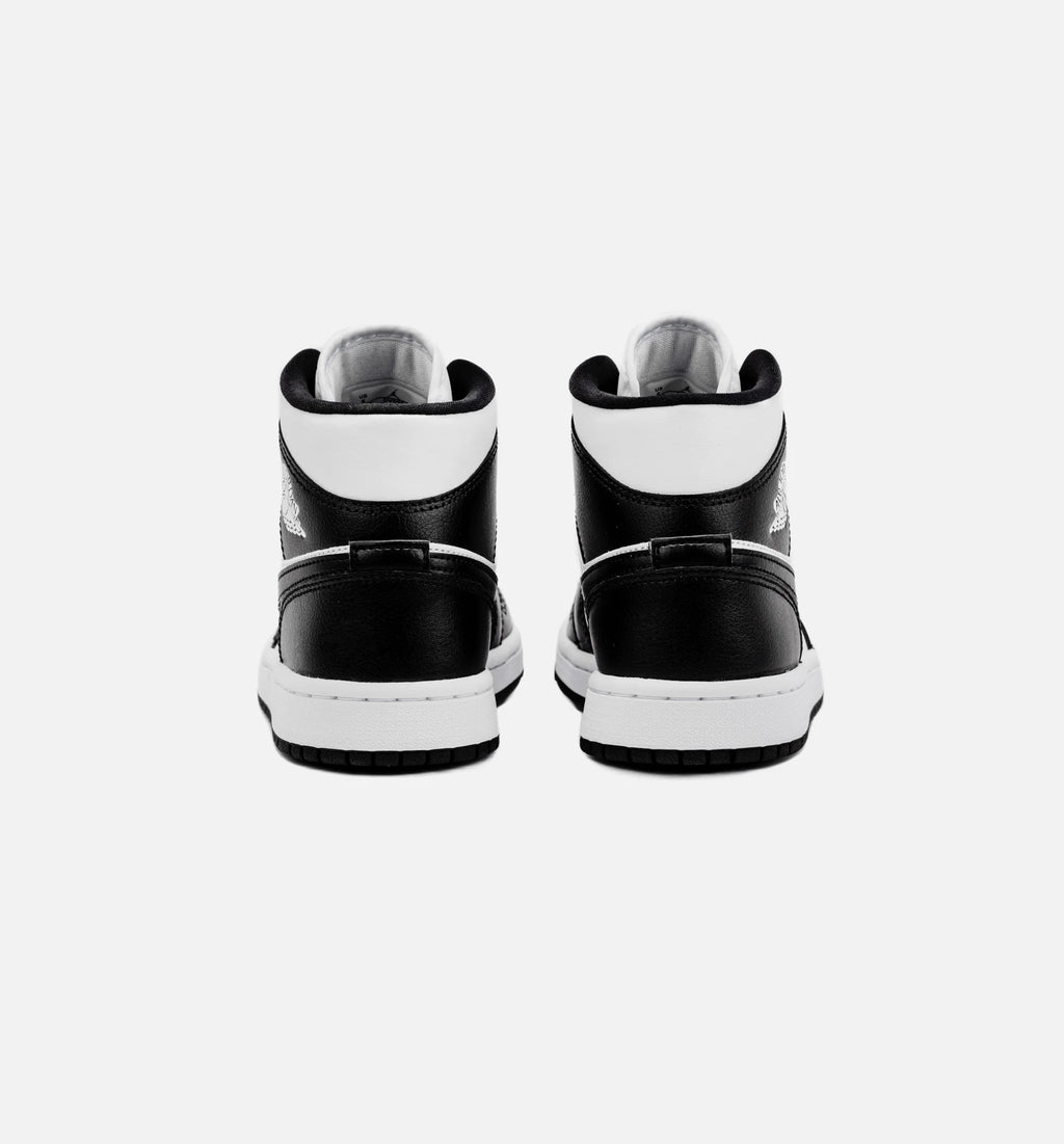 Air Jordan 1 Retro Mid Panda Womens Lifestyle Shoe Black White