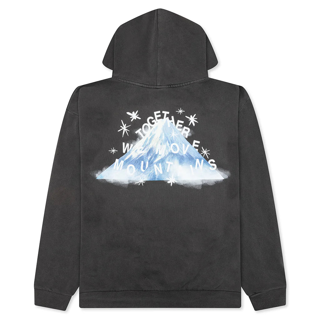 Move Mountains Hoodie Washed Black