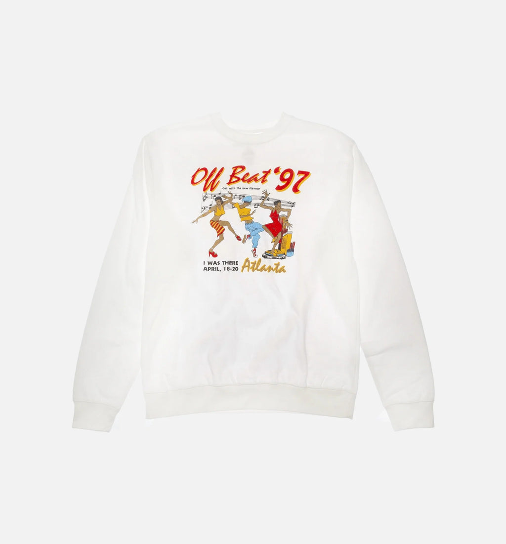 Off Beat 97 Long Sleeve Mens T Shirt White