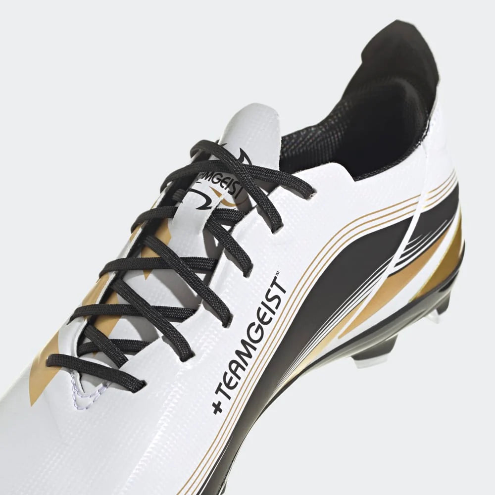 adidas Kids Game Mode FG J Firm Ground Soccer Cleats White Gold Black