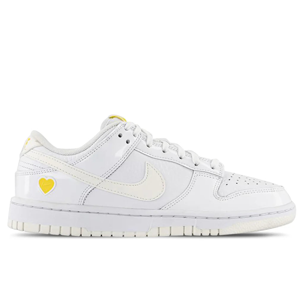 Womens Dunk Low Yellow Heart White Optic Yellow