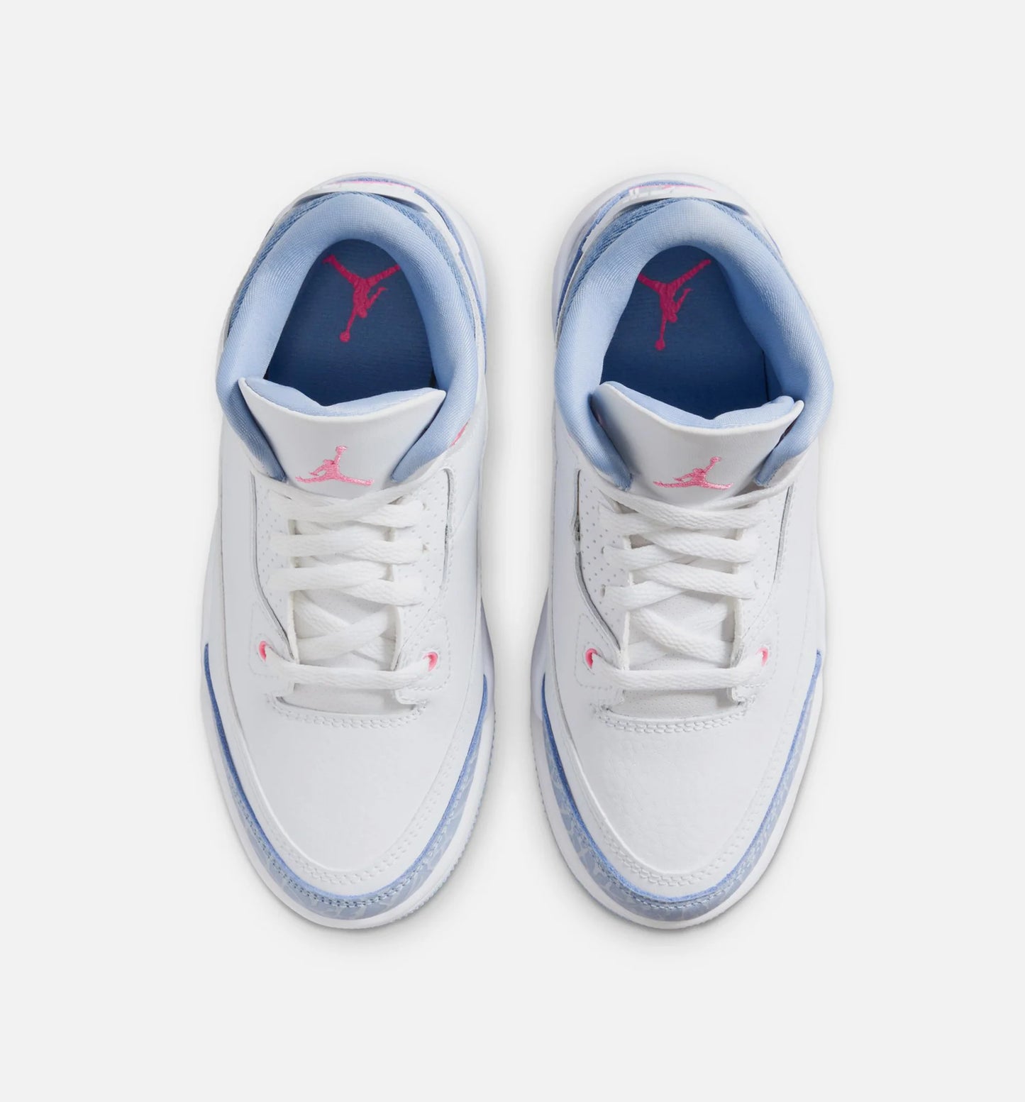 Air Jordan 3 Retro Cobalt Bliss Preschool Lifestyle Shoe White Cobalt Bliss Football Grey Pink Glow