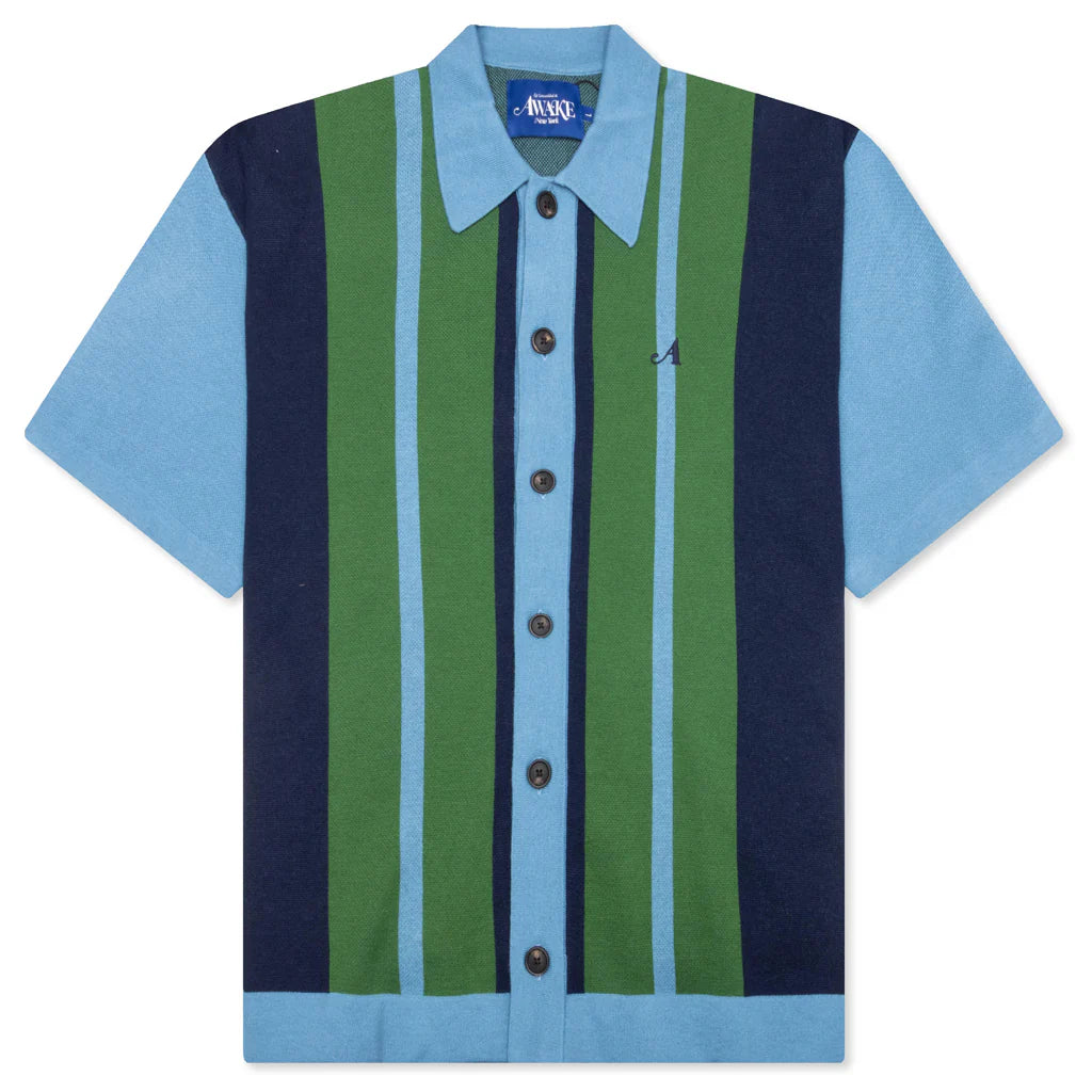 Knit Camp Collar Blue