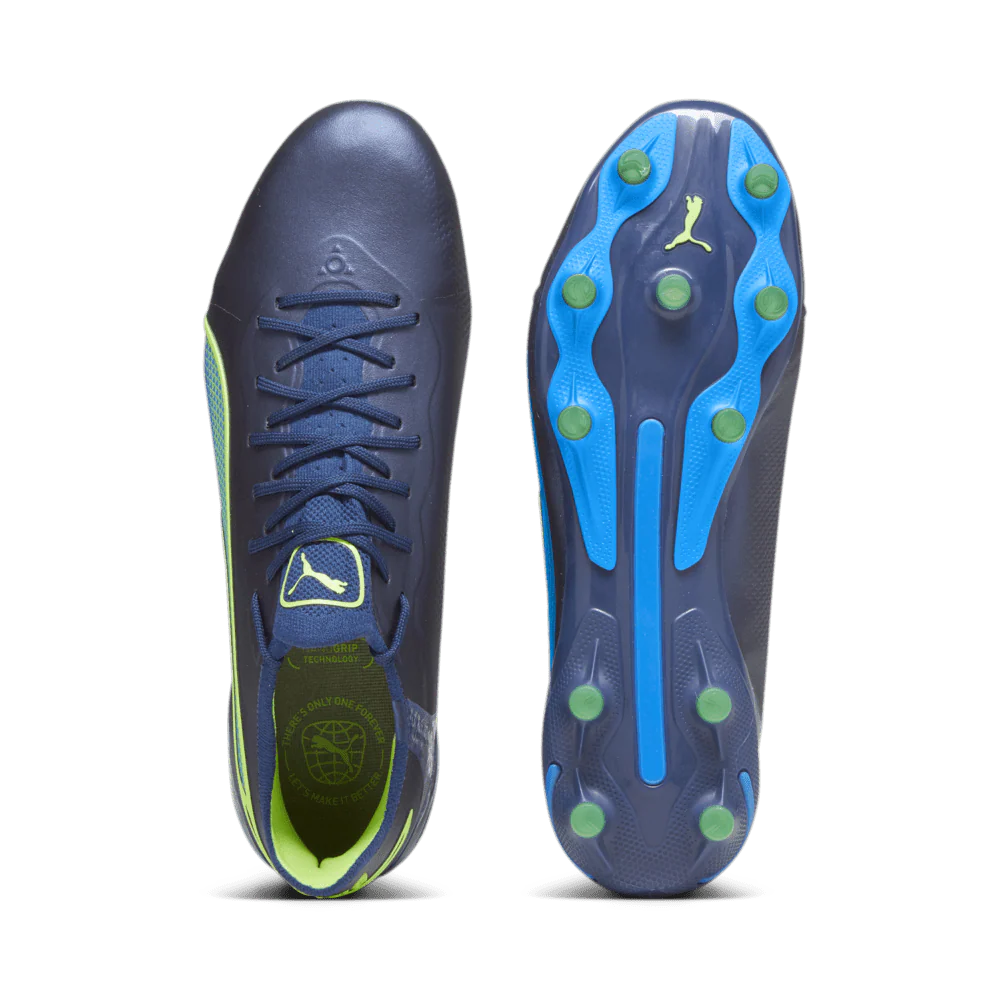 PUMA King Ultimate FG AG Multi Ground Soccer Cleats Blue Green