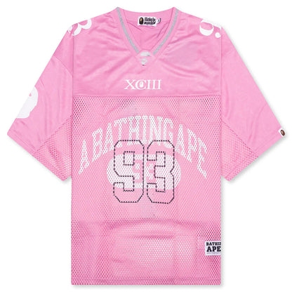 Line Camo Multi Logo Relaxed Fit Football Jersey Pink