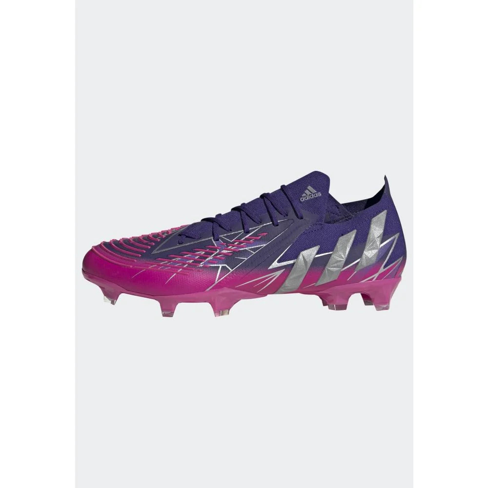 adidas Predator Edge1 FG Low Firm Ground Boots Team College Purple Silver Metallic Team Shock Pink