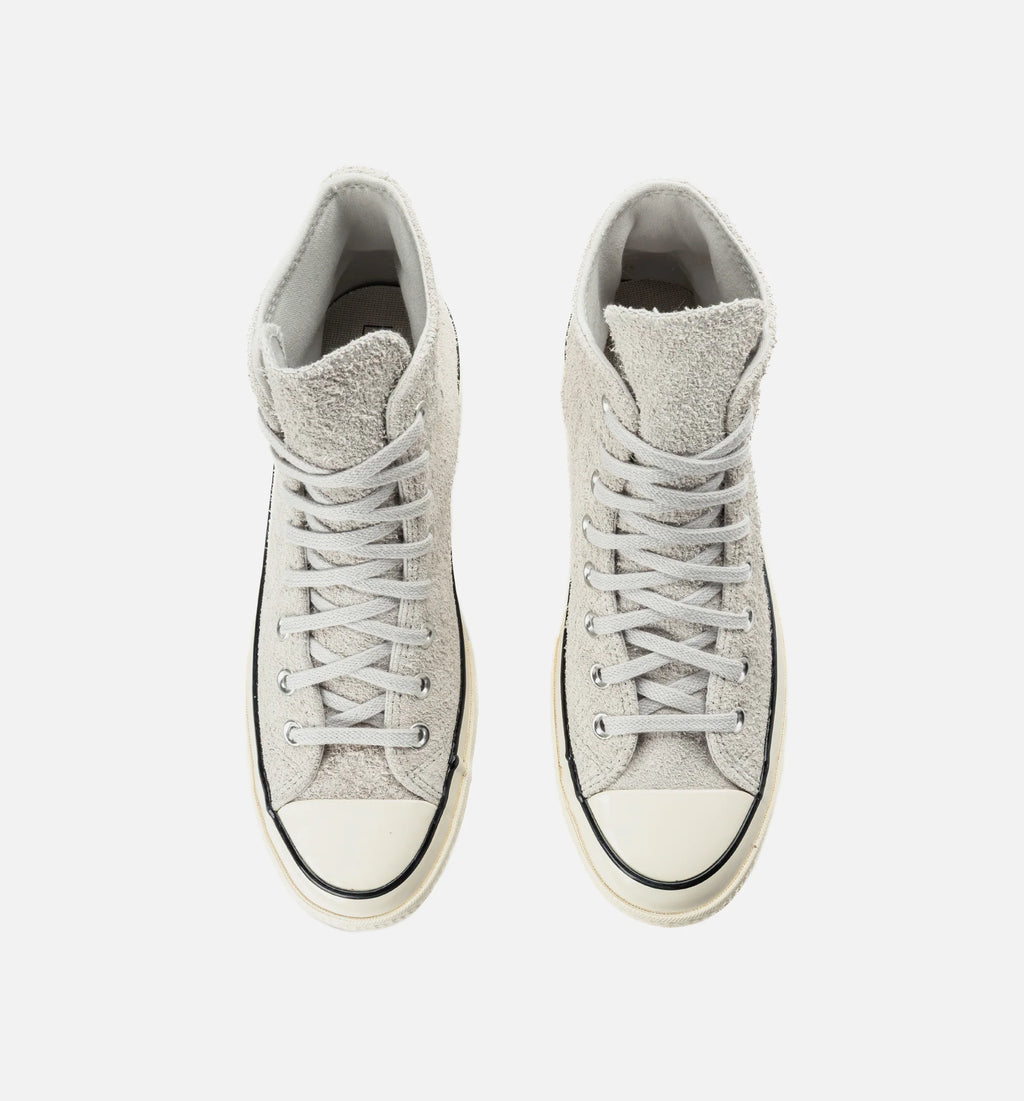 Chuck 70 Suede High Top Mens Lifestyle Shoe Egret Black