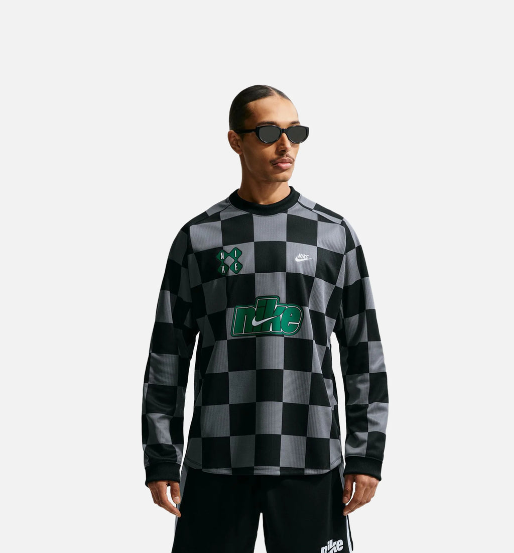 Sportswear Club Goalie Mens Long Sleeve Shirt Smoke Grey Black Malachite