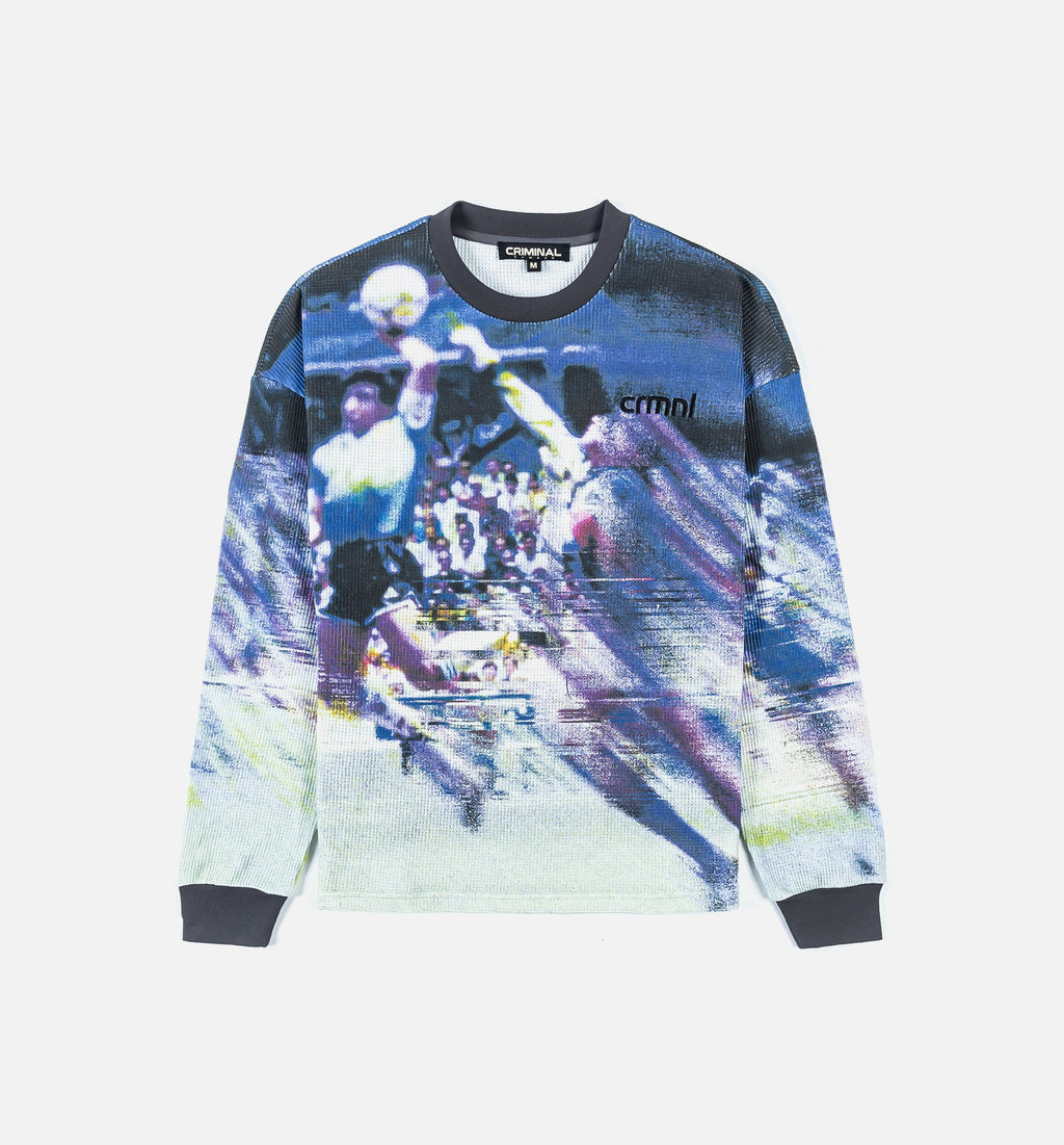 Hand Of God Waffle Mens Long Sleeve Shirt Multicolor