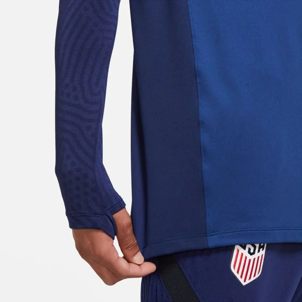 Nike Mens USA Soccer Strike Drill 1 4 Zip Top