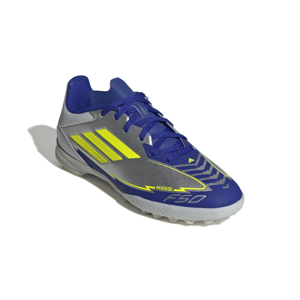 adidas F50 League Messi Turf Boots Junior Silver