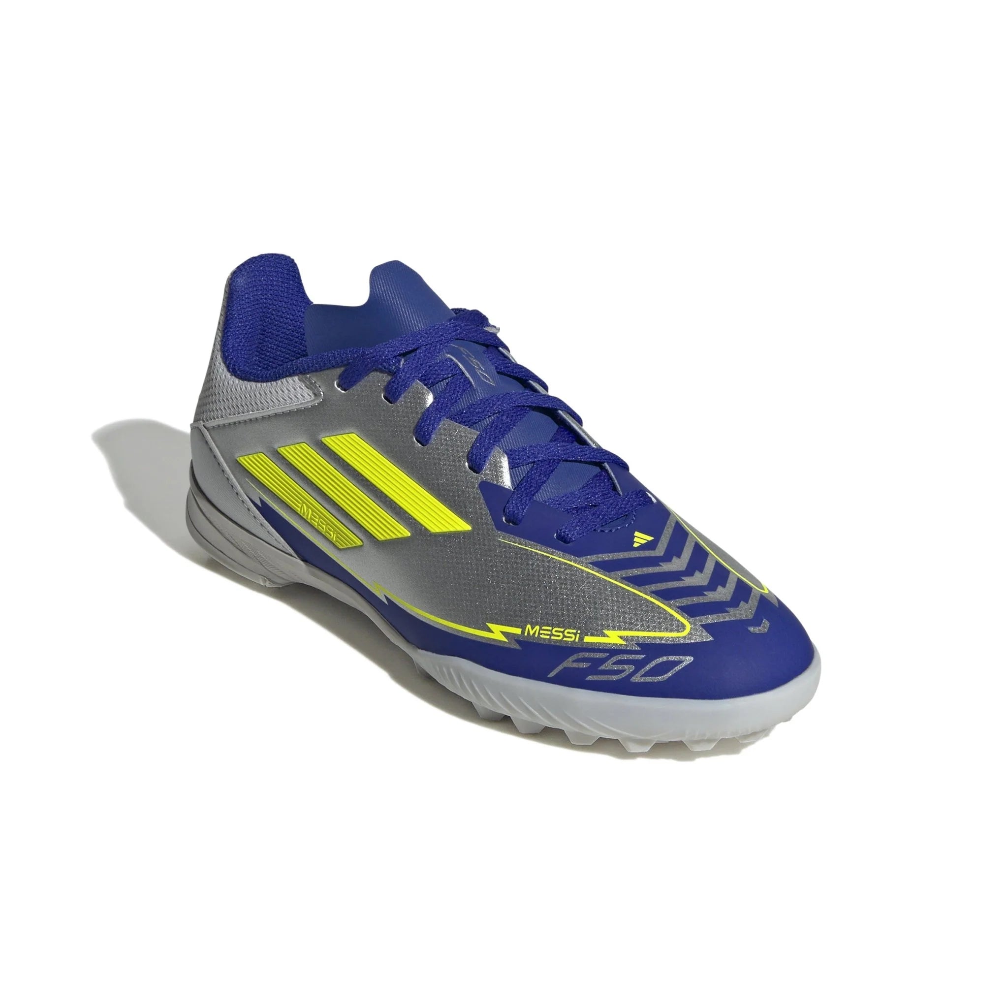 adidas F50 League Messi Turf Boots Junior Silver