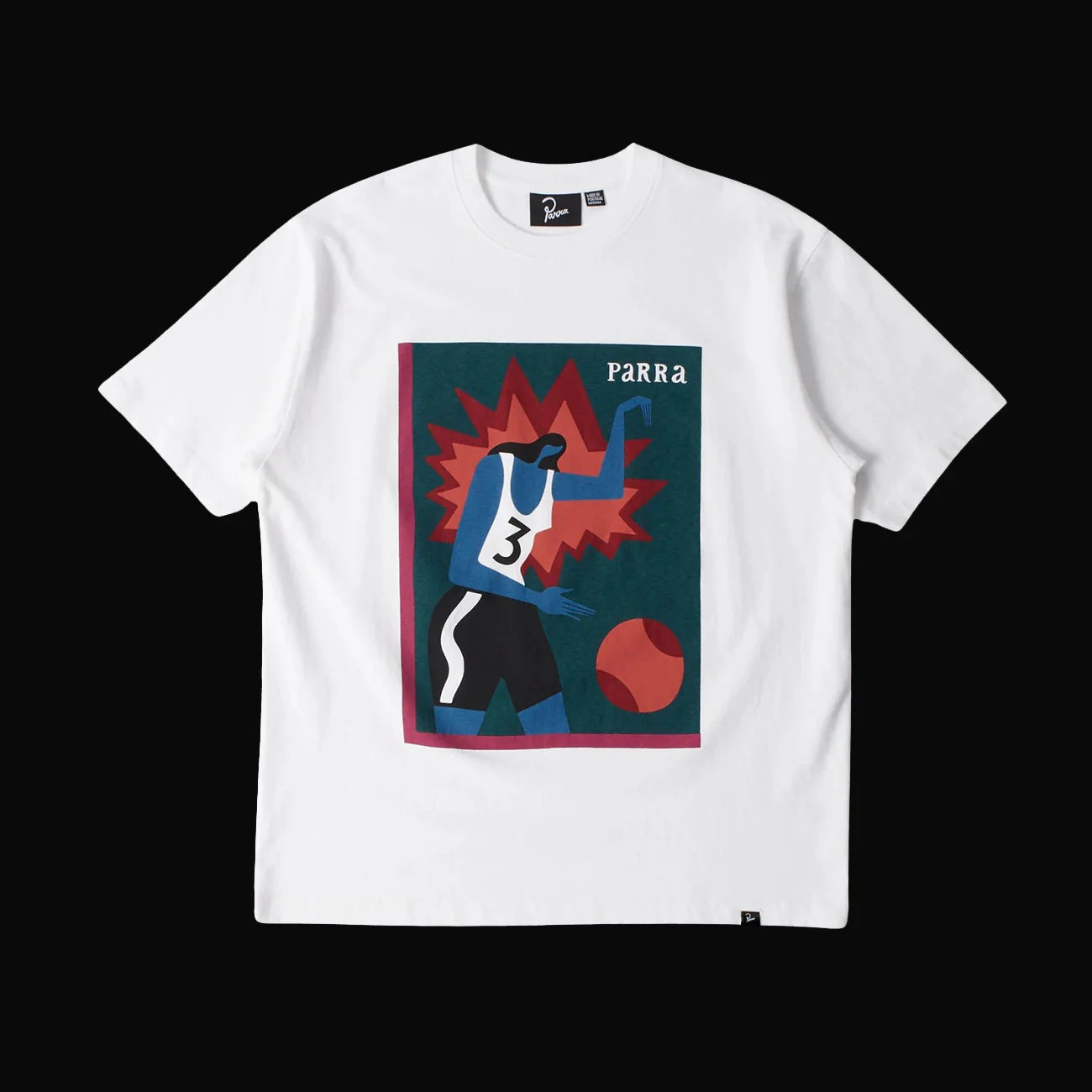 By Parra Basketball T Shirt White Multi Color