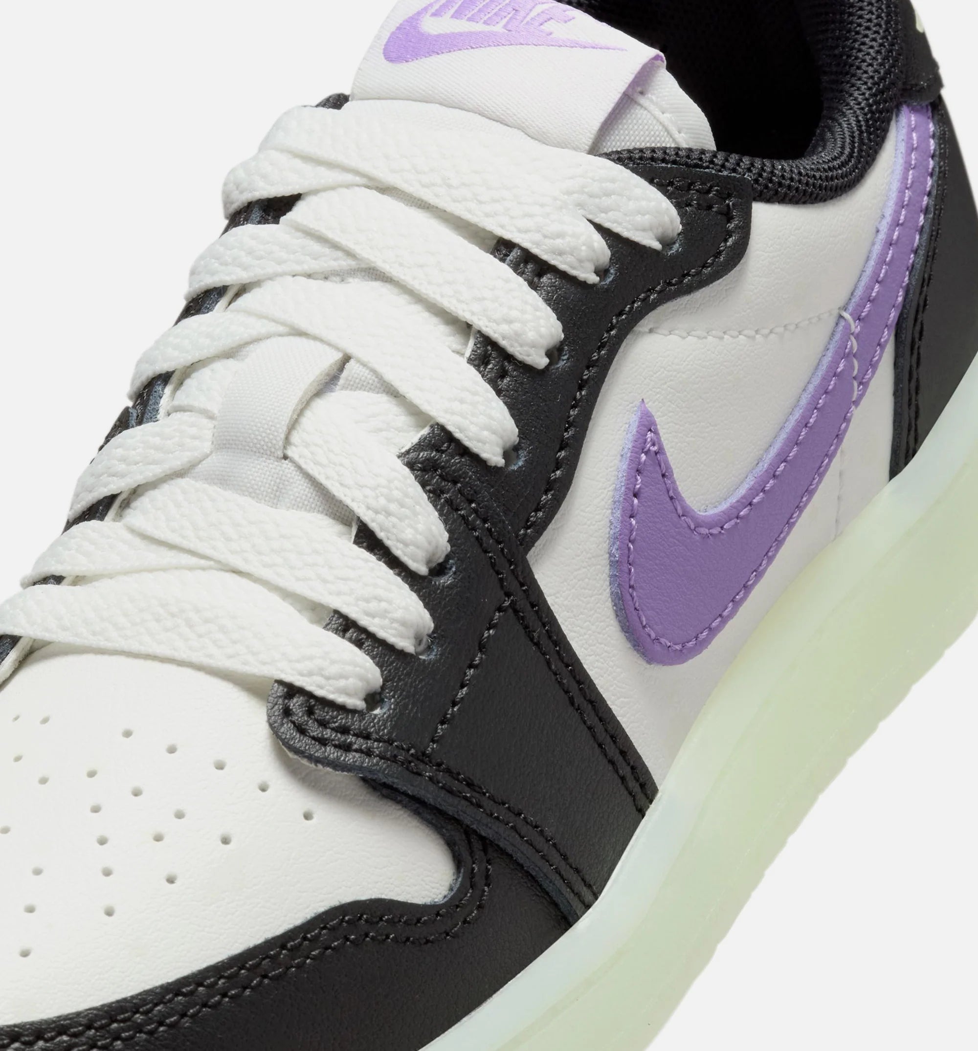 Air Jordan 1 Retro Low Black Raspberry Preschool Lifestyle Shoe Black Black Raspberry Volt Tint