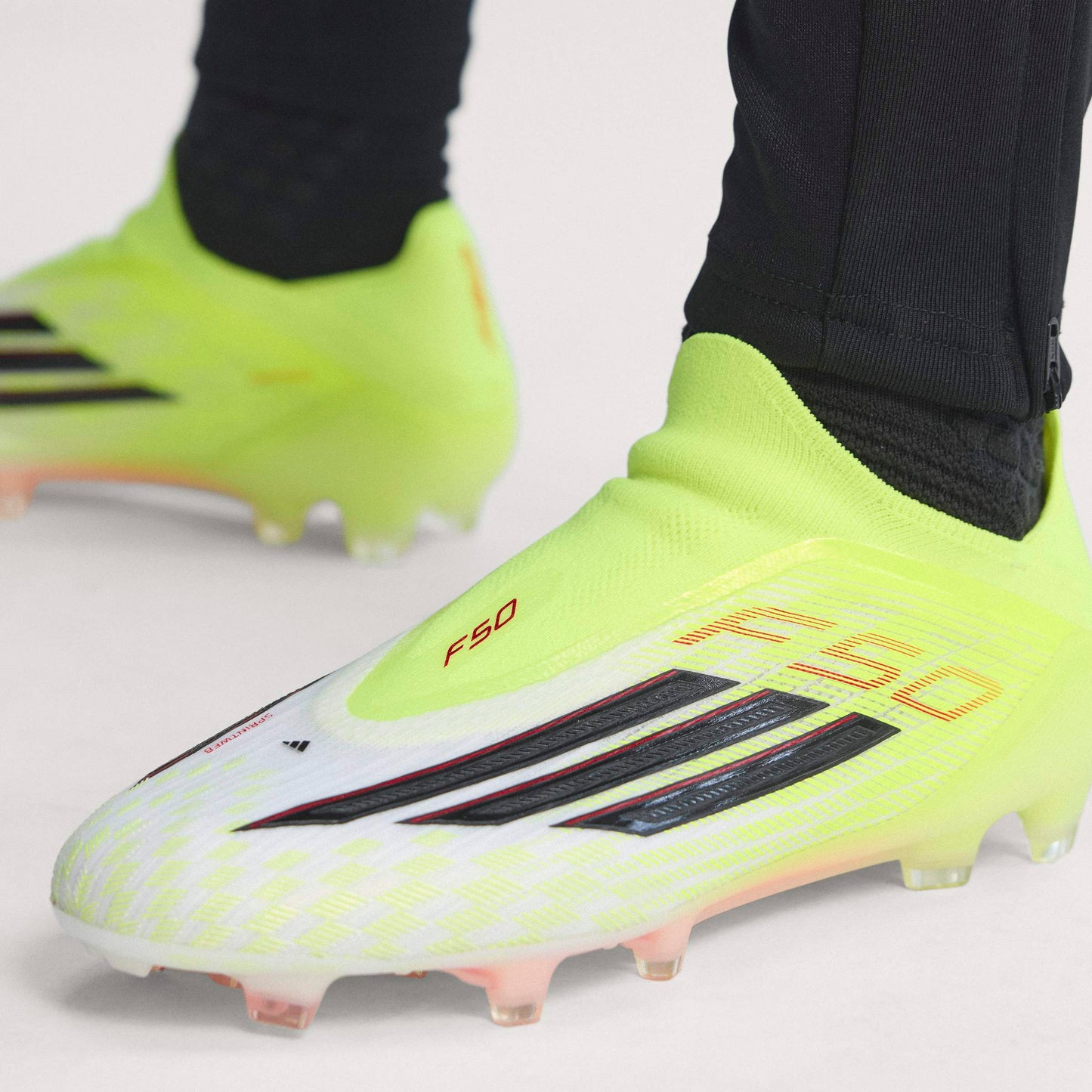 adidas F50 Elite Laceless FG Firm Ground Mens Soccer Cleats Yellow Black Red