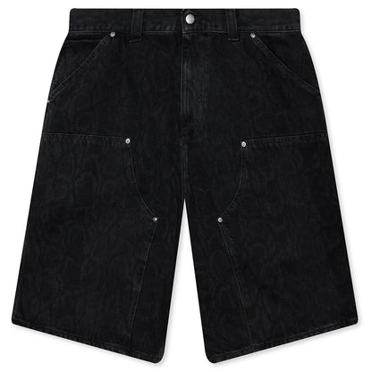 OG Double Knee Short Snake Camo Black