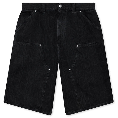 OG Double Knee Short Snake Camo Black