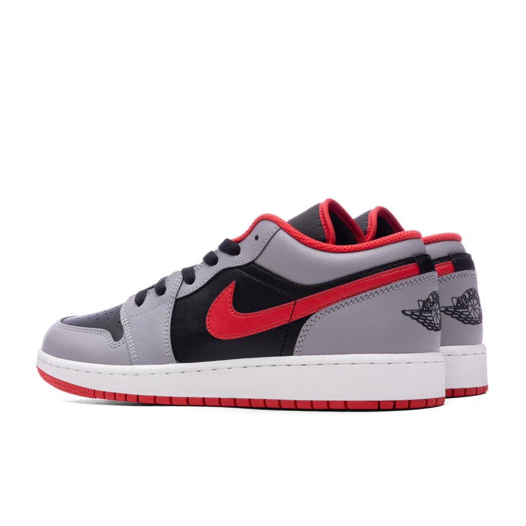 Air Jordan 1 Low GS Black Fire Red Cement Grey White