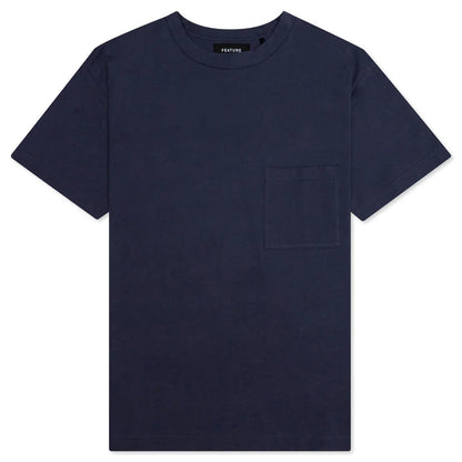 Jersey Braque Pocket Tee Navy