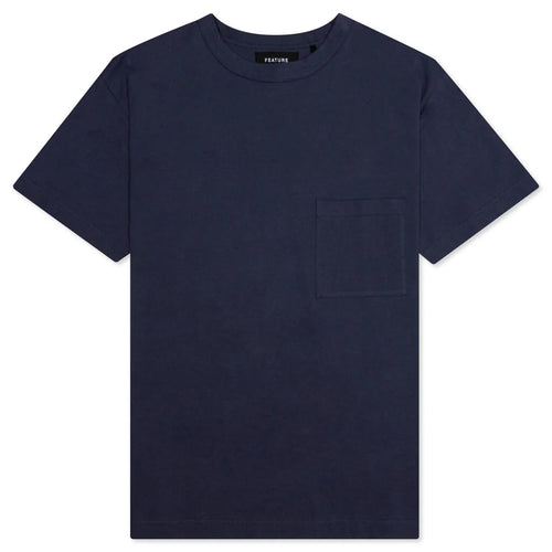 Jersey Braque Pocket Tee Navy