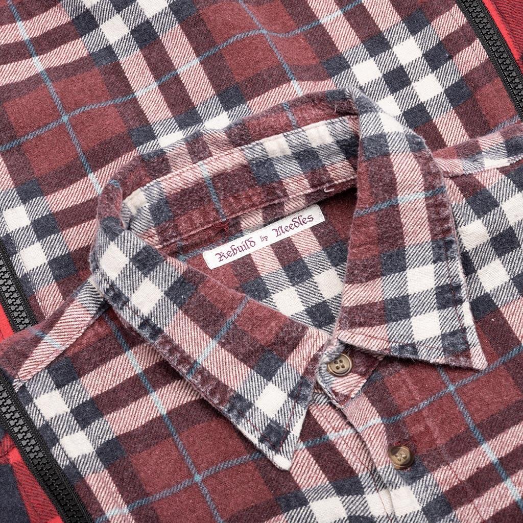 Flannel Shirt 7 Cuts Zipped Wide Shirt Assorted