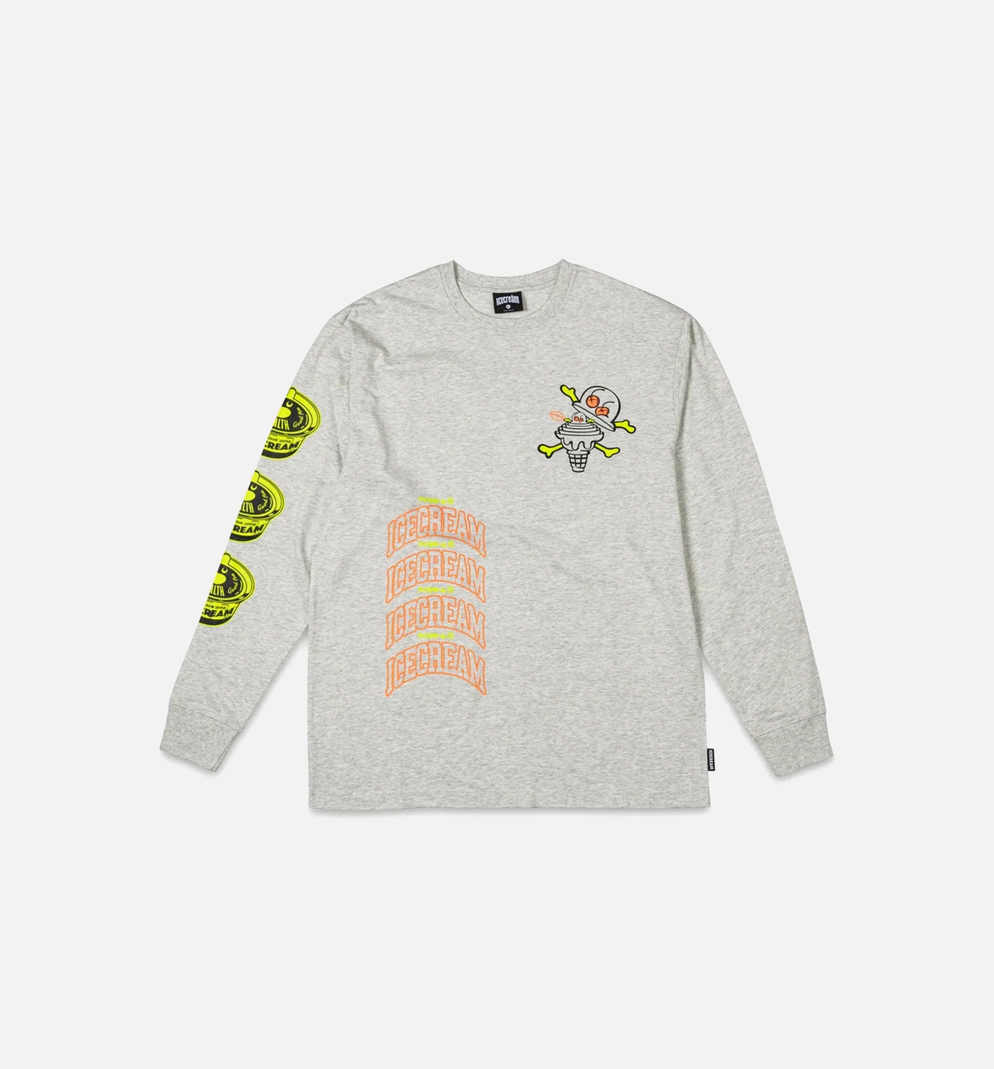 Cup or Cone Long Sleeve Knit Mens Shirt Gray