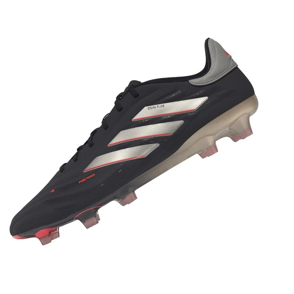 adidas Copa Pure 2 Elite Firm Ground Soccer Cleats Black Platin Metallic Turbo