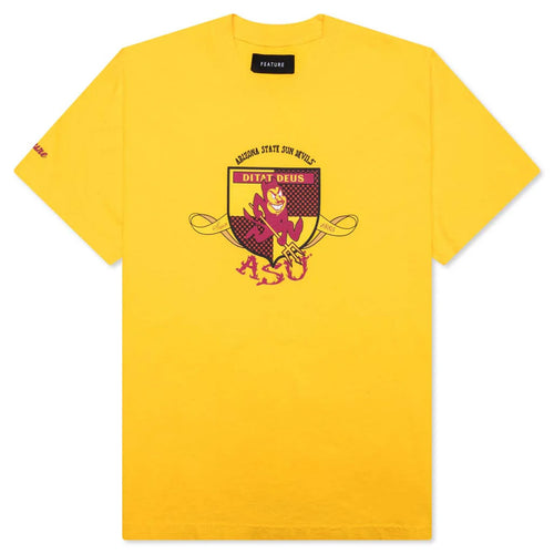 Feature x ASU Crest Tee Spectra Yellow