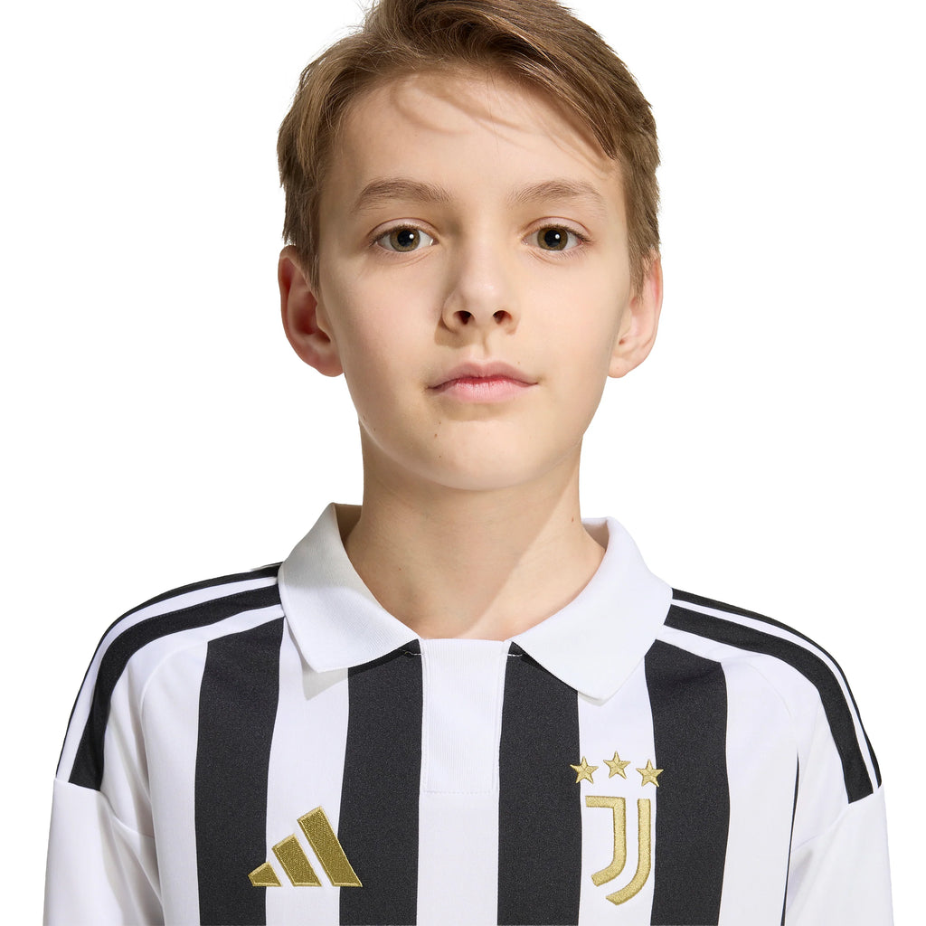 adidas Juventus Home Youth Soccer Jersey 26 27 White Black